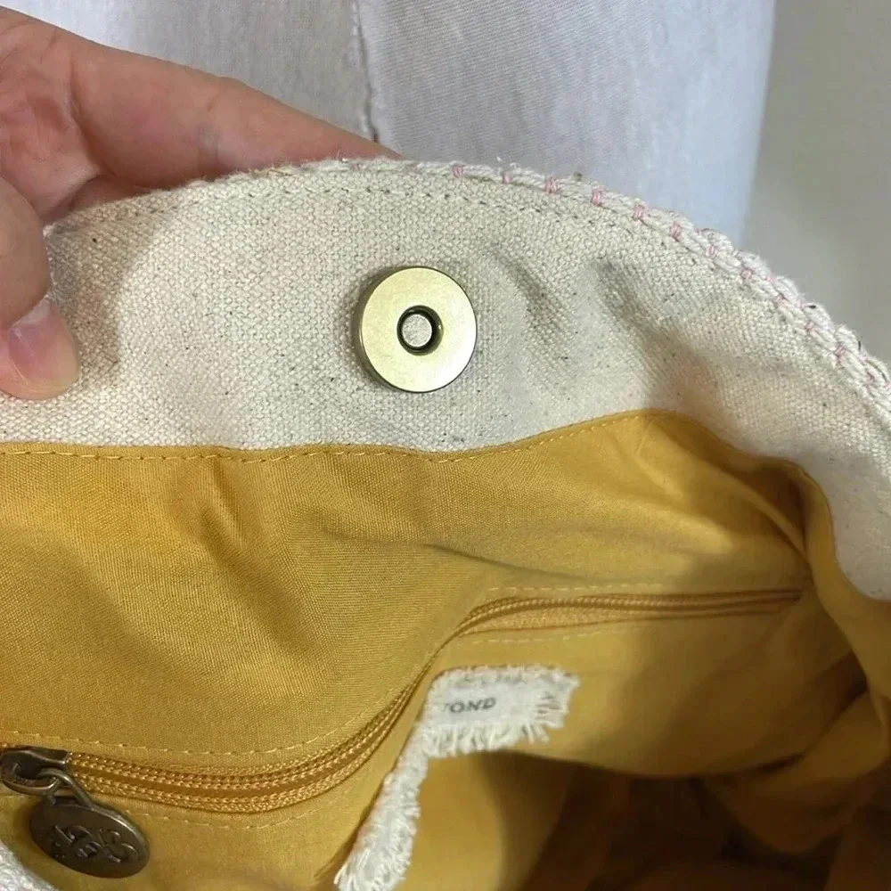 America & Beyond two way carry beaded Pom Pom shoulder bag - Picture 5 of 10